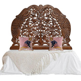 Hand Carved Peacock King Size Bed Headboard Bed Head H17